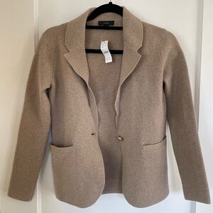Brand new with tags tan J Crew blazer sweater in size XXS